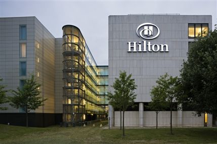Hilton London Gatwick Airport - Exterior at night
