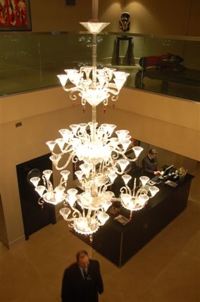 The MayFair Hotel London - Baccaret Crystal Chandelier in the lobby