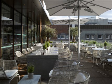 South Place Hotel - Terrace of Fine dinning seafood restaurant - Angler
