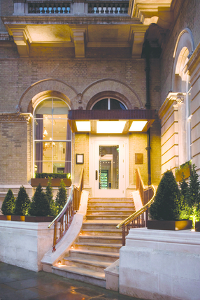 Langham Hotel London - Roux at The Landau-Entrance by Night