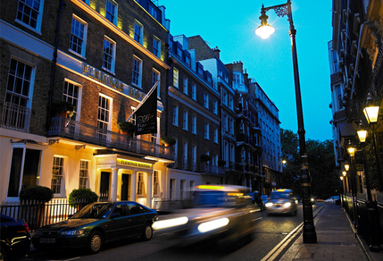Flemings Hotel Mayfair London - Exterior by night